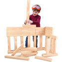 Holzleisten Schaumblock-Set – 24 Stück | Pädagogisches & Kreatives Bauspielzeug für Kinder