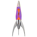 Rakete Lavalampe Violett mit Orange