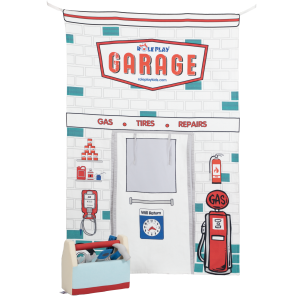 Kinder Spielzelt Garage – Role Play Zelt für Auto Fans, Mit Werkzeug & Zubehör, Rollenspiel & Kreatives Spielen drinnen und draußen