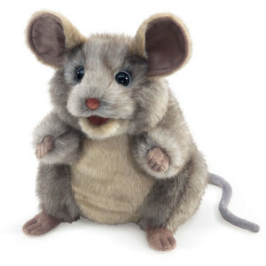 Graue Maus Handpuppe