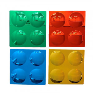 Sensorische Farbige 4-Kugel Konvexspiegel – Set aus 4