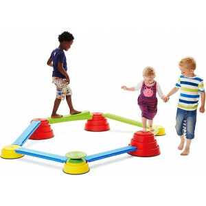 Balance Parcours 13-teilig – Flexibles und Herausforderndes Gleichgewichtsspiel für Kinder, Geeignet für Zuhause, Schule und Therapie