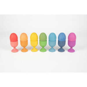Regenbogen Holz-Eier – Pädagogisches & Sensorisches Spielzeug