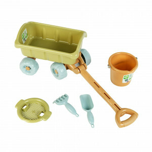 Strandwagen mit Eimer - Strandspielzeug - Kinderwagen - Outdoor-Spielzeug - mit Eimer und Schaufel - Bio-Kunststoff
