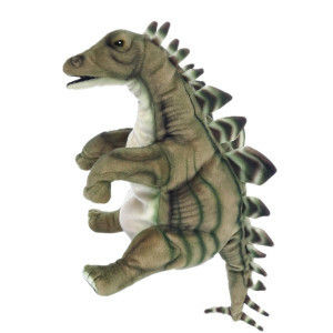 Handpuppe Dino - Stegosaurus - Grau - 40 cm - Living Puppets - Dinosaurier - Hansa