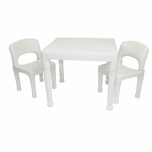Kinder Weiß Tisch & 2 Stühle Set -  (8809W)