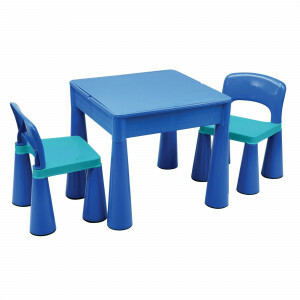 5 in 1 Mehrzweck Tisch & 2 Stühle - Blau -  (899B)