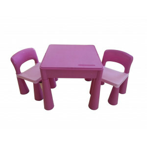 5 in 1 Mehrzweck Aktivität Tisch & 2 Stühle - Pink -  (899PN)