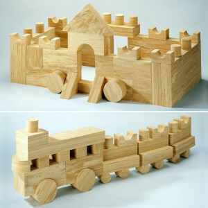 Weiche Holzbausteine Set – 152 Stück – Kreatives Spielzeug für Kleinkinder und Kinder – Sicheres & langlebiges EVA-Material für Kindergärten, Schulen und Zuhause