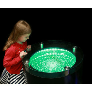 Runder Bubble-Tisch Mit Farbwechselnden Led-Leuchten
