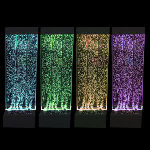 Sensorische LED Blasenwand – Freistehendes Panel 123x40 cm mit Fernbedienung – Beruhigendes Wasserlicht für Snoezelraum, Kita & Zuhause