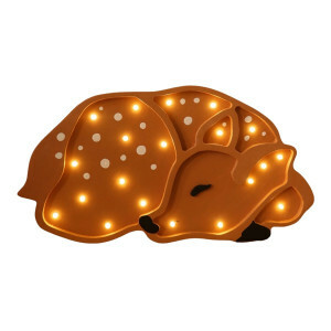 Holz Nachtlicht Bambi - Magische LED Stimmungsbeleuchtung mit Dimmer und Timer - Perfekt für Babys und Kleinkinder - Wandlampe für das Schlafzimmer und Kinderzimmer.