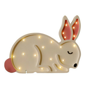 Holz Nachtlicht Kaninchen - Magische LED Stimmungsbeleuchtung mit Dimmer und Timer - Perfekt für Babys und Kleinkinder - Wandlampe für das Schlafzimmer und Kinderzimmer.