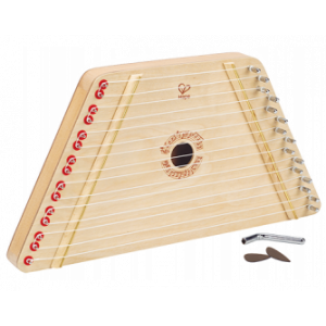 Happy Harp – Holzspielzeug-Harfe für Kinder mit 15 Saiten, Plektren & Musikbuch | Fördert die musikalische Entwicklung