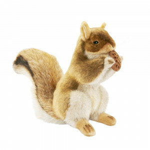 Hellbraunes Eichhörnchen-Plüschtier 22 cm – Realistisches Kuscheltier | Pädagogisch & Therapeutisch | Perfekt für Kinder, Eltern, Therapeuten und Schulen