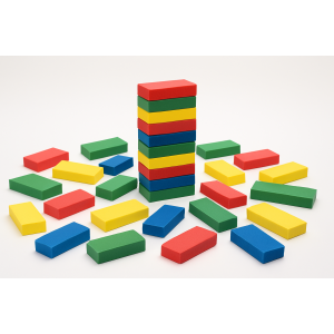 Schaumstoff-Bausteine – Set mit 12 Stück – Weich, Sicher & Schwimmend – Pädagogisches Spielzeug für Kinder