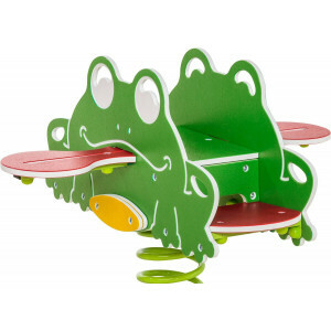Federwippe Froschquartett – HDPE Spielgerät mit 4 Sitzen – EN1176 Zertifiziert für Schule & Spielplatz
