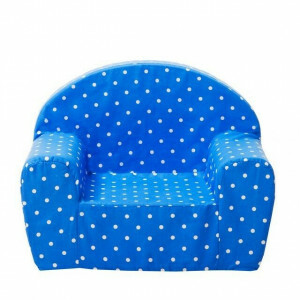 Gepetto Kinder Sessel - Blau mit weißen Punkten