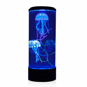 Quallen-Aquarium - Rund Schwarz - Snoezel-Lampe für Sensorische Räume