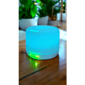 3-in-1 LED Aroma Diffusor mit Bluetooth-Lautsprecher – 500 ml Ultraschall-Luftbefeuchter – Farbwechselnde Sensorik-Lampe – Weiß
