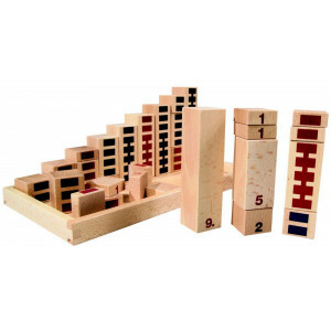 Nikitin Zahlentürme N6 | Lernspiel für Kinder | Montessori Mathematikspiel mit Holzblöcken für Addition, Subtraktion und Zahlverständnis